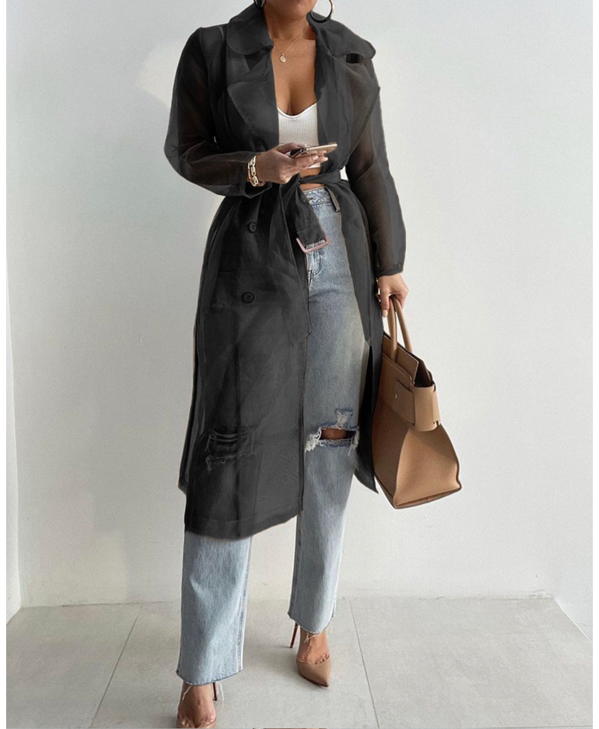 Black Mesh Trench