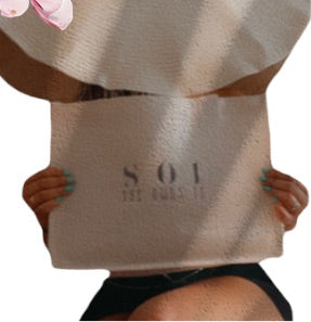 SOI Beach Tote (off white/grey)