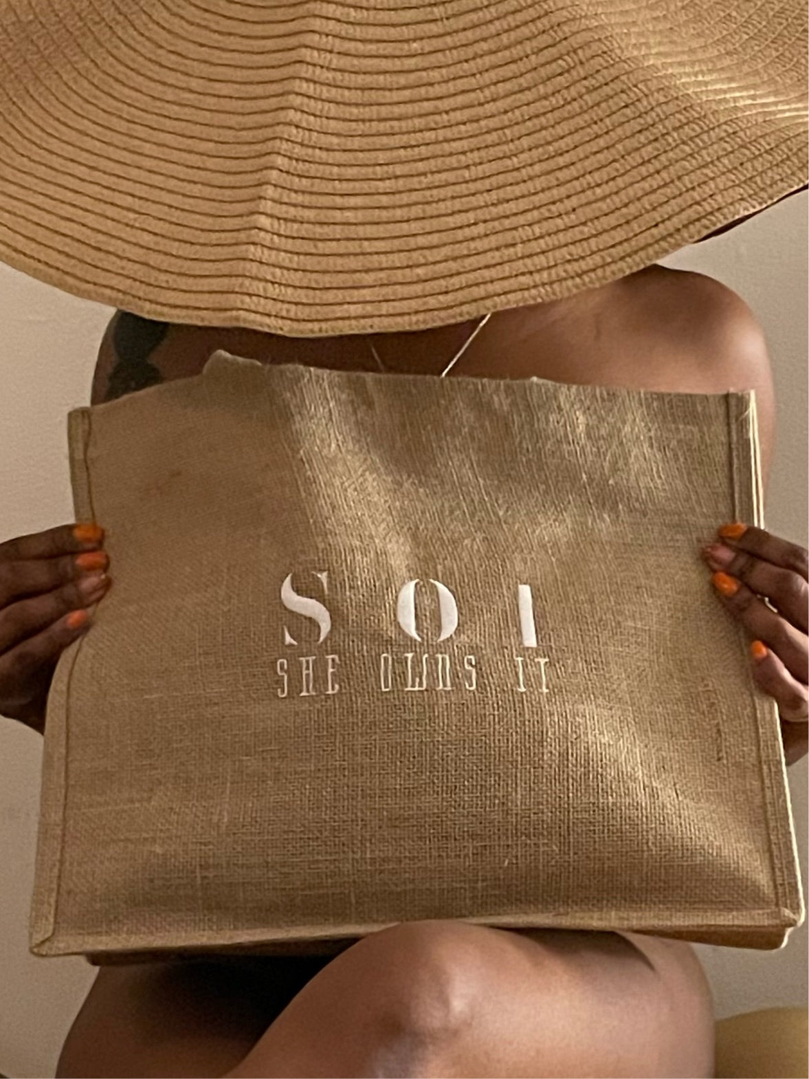SOI Beach Tote (natural/white)